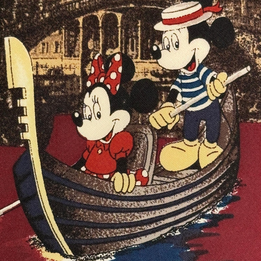 Mens Tie | Disney Atlas Design | Mickey Minnie Venice Gondola Silk Limited Ed - Picture 3 of 9